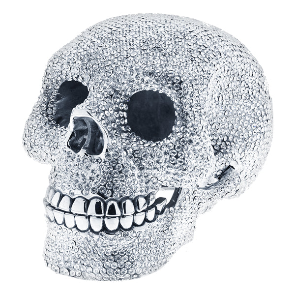 Homeware White Crystal Movable Jaw Skull