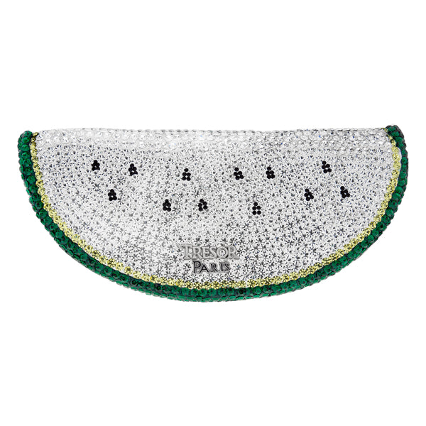 Homeware Mouth-watering White & Green Crystal Watermelon