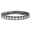 METRIC 2.5mm STAINLESS STEEL & WHITE CRYSTAL RING