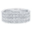 METRIC 8mm STAINLESS STEEL & WHITE CRYSTAL RING