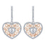 ALLURE FILIGREE HEART STERLING SILVER & WHITE CRYSTAL EARRINGS