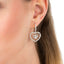 ALLURE FILIGREE HEART STERLING SILVER & WHITE CRYSTAL EARRINGS