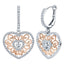 ALLURE FILIGREE HEART STERLING SILVER & WHITE CRYSTAL EARRINGS