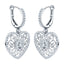 ALLURE FILIGREE HEART STERLING SILVER & WHITE CRYSTAL EARRINGS