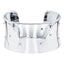 Vega White Crystal & Polished Stainless Steel Cuff