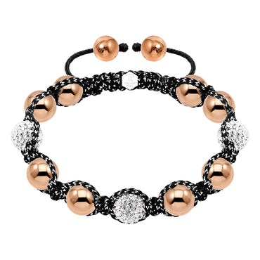 BONBON STAINLESS STEEL & WHITE CRYSTAL BRACELET