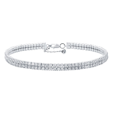 ALLURE STERLING SILVER & WHITE CRYSTAL BRACELET