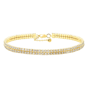 ALLURE STERLING SILVER & WHITE CRYSTAL BRACELET