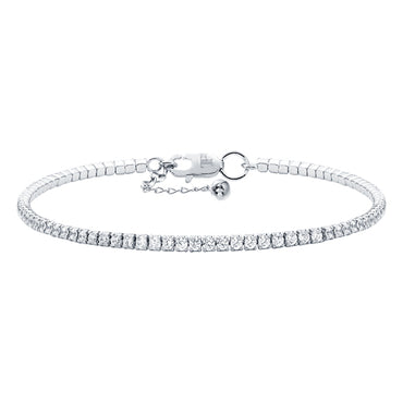 ALLURE STERLING SILVER & WHITE CRYSTAL BRACELET