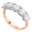 Round H-SI Diamond 5 Stone Eternity Ring set in 18ct Rose Gold