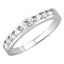 Round H-SI Diamond Channel Set Eternity Ring set in 18ct White Gold