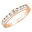 Round H-SI Diamond Channel Set Eternity Ring set in 18ct Rose Gold