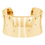 VEGA POLISHED YELLOW GOLD PLATED STAINLESS STEEL & WHITE CRYSTAL CUFF