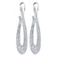 METRIC 52mm STERLING SILVER & WHITE CRYSTAL EARRINGS