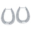 METRIC 26mm STERLING SILVER & WHITE CRYSTAL EARRINGS