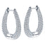 METRIC 26mm STERLING SILVER & WHITE CRYSTAL EARRINGS