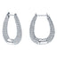 METRIC 26mm STERLING SILVER & WHITE CRYSTAL EARRINGS