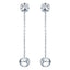 ALLURE STERLING SILVER & WHITE CRYSTAL EARRINGS