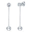 ALLURE STERLING SILVER & WHITE CRYSTAL EARRINGS