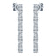 METRIC STERLING SILVER & WHITE CRYSTAL EARRINGS