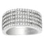 METRIC 10mm STERLING SILVER & WHITE CRYSTAL RING