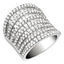 METRIC STERLING SILVER & WHITE CRYSTAL RING