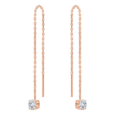 ALLURE STERLING SILVER & WHITE CRYSTAL EARRINGS