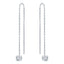 ALLURE STERLING SILVER & WHITE CRYSTAL EARRINGS