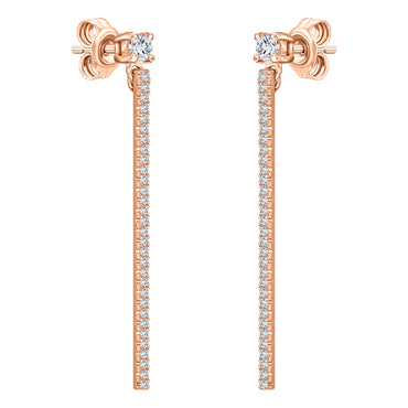 METRIC 37mm STERLING SILVER & WHITE CRYSTAL EARRINGS