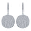 VEGA WHITE GOLD PLATED STERLING SILVER & WHITE CRYSTAL EARRINGS