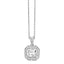 ROYALE STERLING SILVER & WHITE CRYSTAL PENDANT with CHAIN