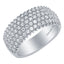 METRIC 8mm STERLING SILVER & WHITE CRYSTAL RING