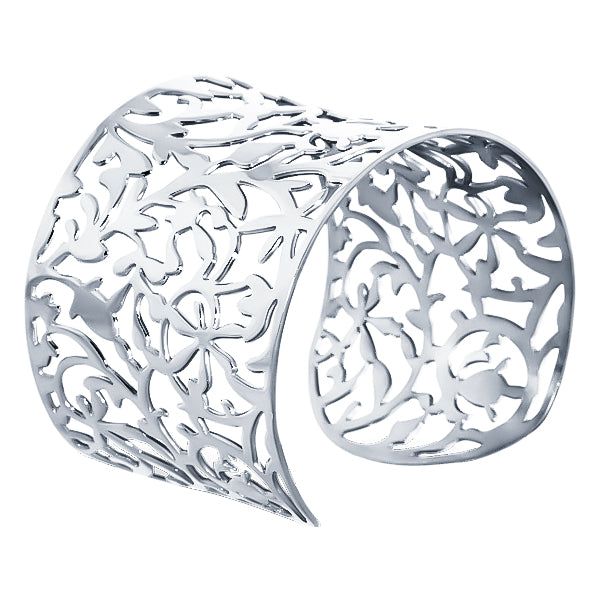 Allure Filigree Stainless Steel Bangle