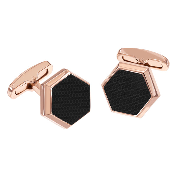 Vega Polished Stainless Steel Cuff Links