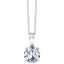 Round Diamond Classic Solitaire Pendant with Chain in 18ct White Gold