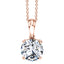 Round Diamond 4 Prong Solitaire Pendant with Chain in 18ct Rose Gold