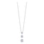 Triple drop round brilliant diamond pendant set in 18k white gold with chain