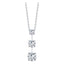 Triple drop round brilliant diamond pendant set in 18k white gold with chain