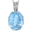 226.34ct Blue Topaz & Diamond Mount Pendant with Chain set in 18k Gold