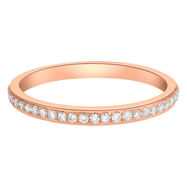 0.50ct Round Brilliant Diamond Claw Set Full Eternity Ring set in 18ct Rose Gold