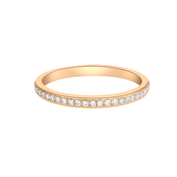 0.50ct Round Brilliant Diamond Claw Set Full Eternity Ring set in 18ct Rose Gold