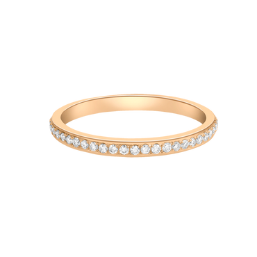 0.50ct Round Brilliant Diamond Claw Set Full Eternity Ring set in 18ct Rose Gold
