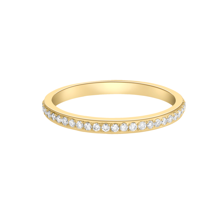 0.50ct Round Brilliant Diamond Claw Set Full Eternity Ring set in 18ct Yellow Gold