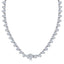 85 Heart Diamond 18.17ct H-SI2 18ct White Gold Graduated Necklace Approx 17"