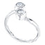 ALLURE STERLING SILVER & DOUBLE WHITE CRYSTAL RING