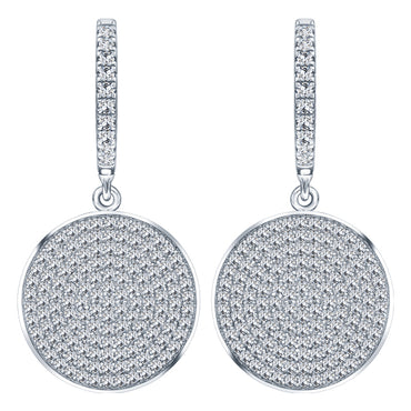 ALLURE STERLING SILVER & WHITE CRYSTAL EARRINGS