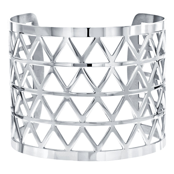 Metric White Polished Stainless Steel Cuff