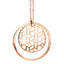 Vega Polished Rose Gold Plated Stainless Steel Necklace