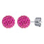 BONBON TITANIUM & CERISE PINK CRYSTAL EARRINGS