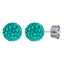 BONBON TITANIUM & JADE GREEN CRYSTAL EARRINGS